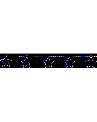 Multicolour Star Chain Tubelight Solar LED Christmas Lights
