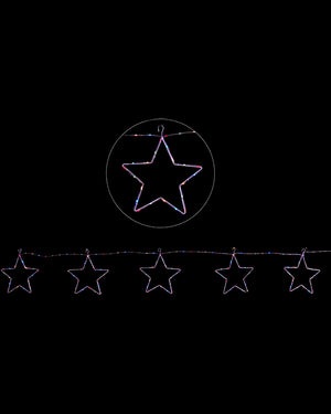 Multicolour Star Chain Tubelight Solar LED Christmas Lights