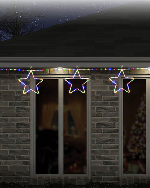 Multicolour Star Chain Tubelight Solar LED Christmas Lights