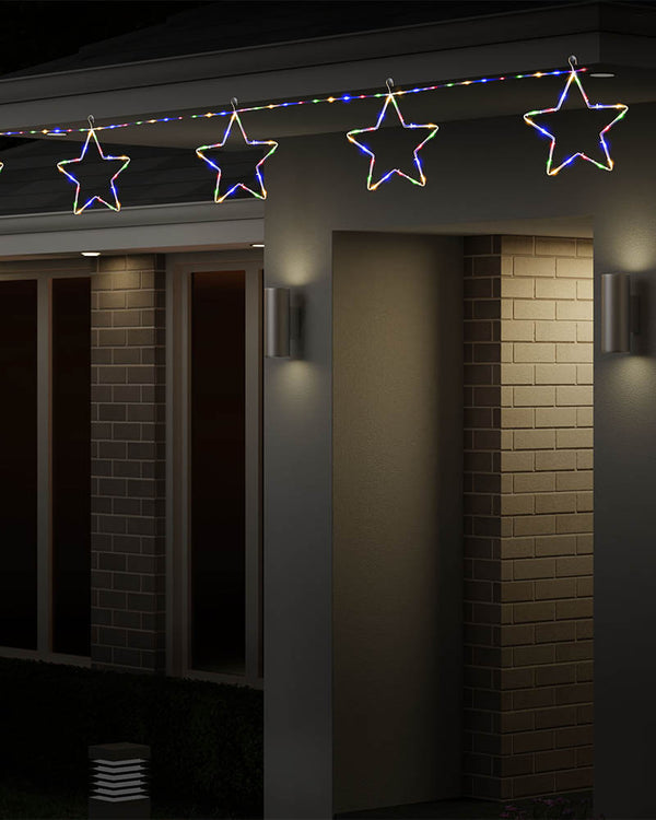 Multicolour Star Chain Tubelight Solar LED Christmas Lights