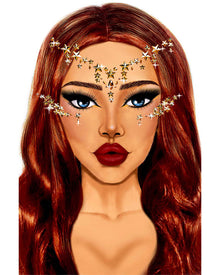 Star Sign Face Jewels Sticker
