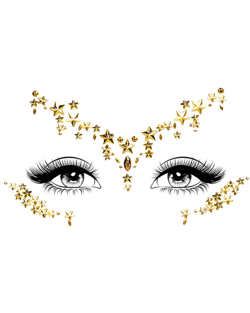 Star Sign Face Jewels Sticker