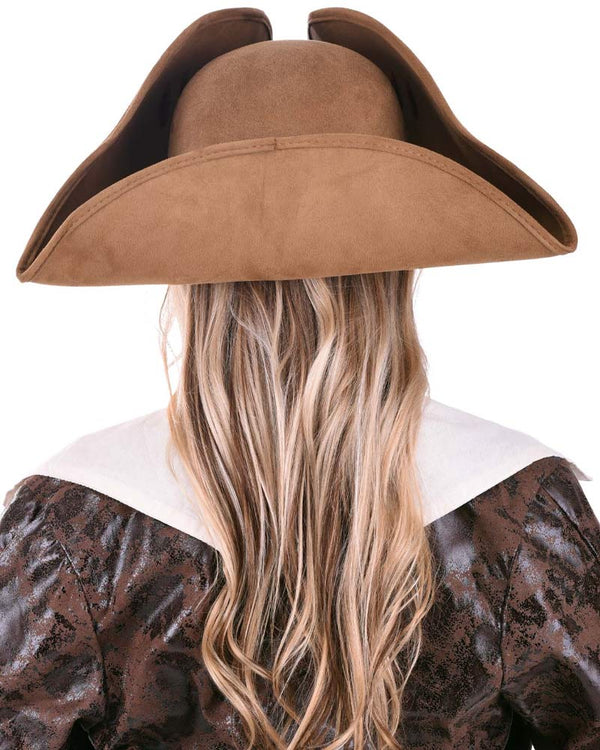 Suede Womens Deluxe Pirate Hat