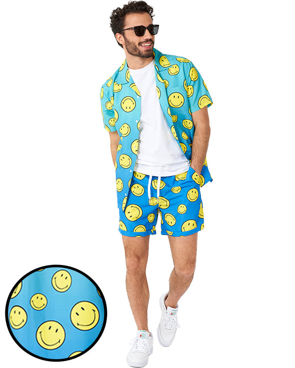 Summer Smiley Fade Opposuit Mens Swim Suit