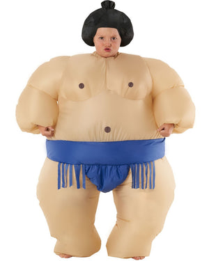 Sumo Blue MegaMorph Inflatable Boys Costume