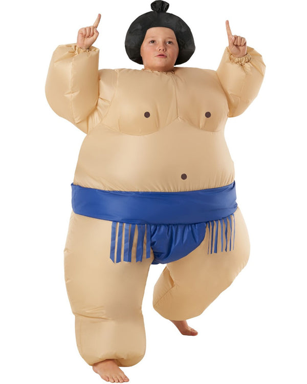 Sumo Blue MegaMorph Inflatable Boys Costume