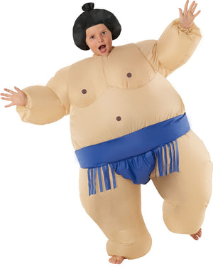 Sumo Blue MegaMorph Inflatable Boys Costume