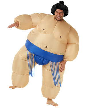 Sumo Blue MegaMorph Inflatable Mens Costume