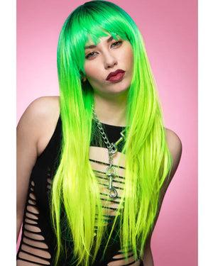 Sunshine Super Lizard Downtown Diva Long Green Wig