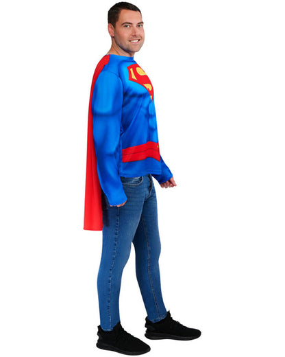Superman Adult Shirt and Cape Set