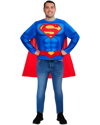 Superman Adult Shirt and Cape Set