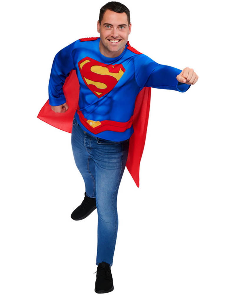Superman Adult Shirt and Cape Set