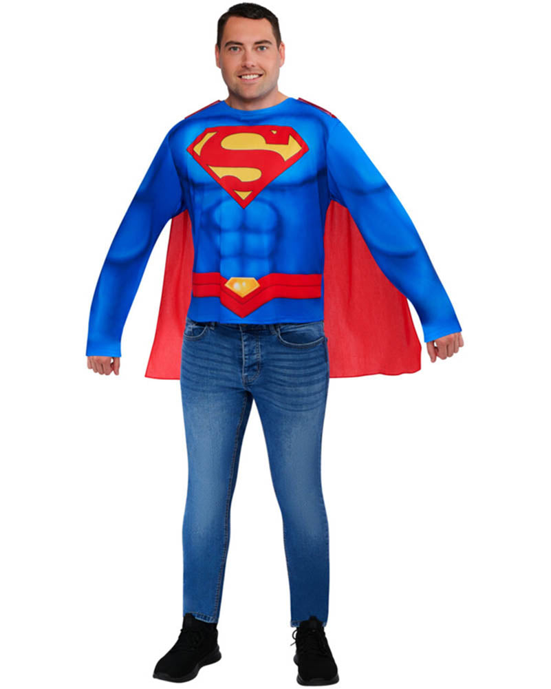 Superman Adult Shirt and Cape Set