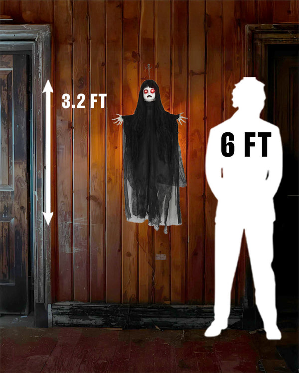 Suspended Girl Animated Decoration 1m