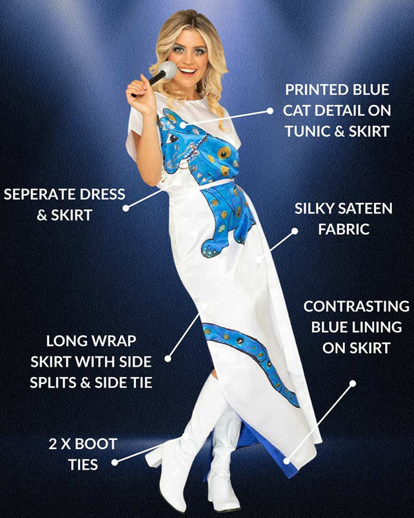 Swedish Superstar Complete Deluxe Blue Cat Womens Costume