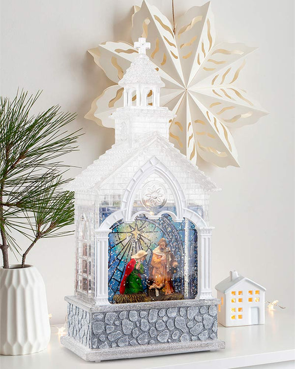 Christmas Swirl Musical Church Nativity USB