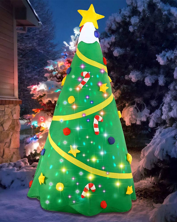Tall Giant Green Christmas Tree Inflatable 2.4m (US PLUG)