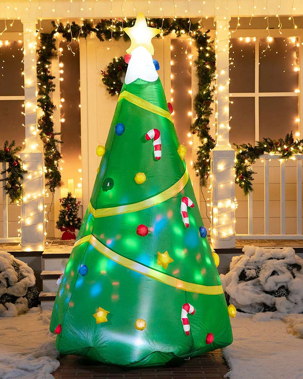 Tall Giant Green Christmas Tree Inflatable 2.4m
