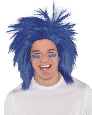 Team Spirit Crazy Blue Wig