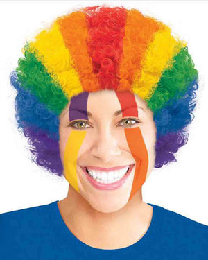 Team Spirit Curly Rainbow Wig