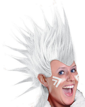 Team Spirit Mohawk Wig White