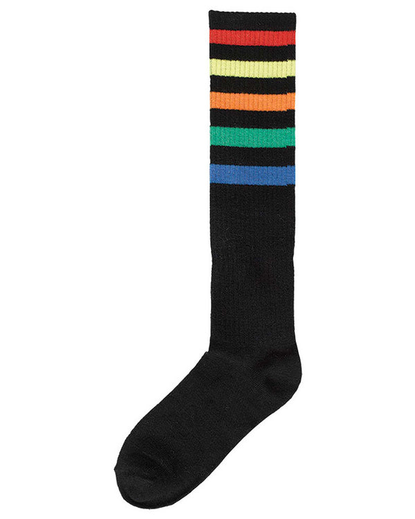Team Spirit Rainbow Striped Knee Socks