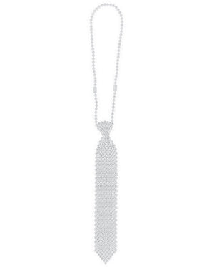 Team Spirit Silver Tie Necklace