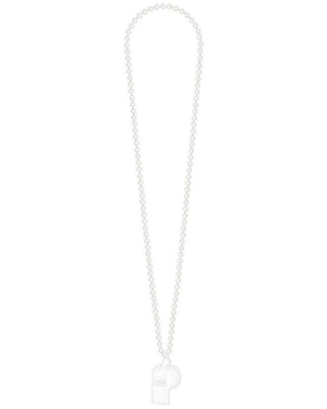 Team Spirit Whistle On Chain Necklace White
