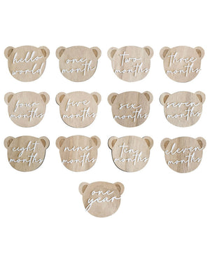 Teddy Bear Baby Milestone Signs Pack of 13