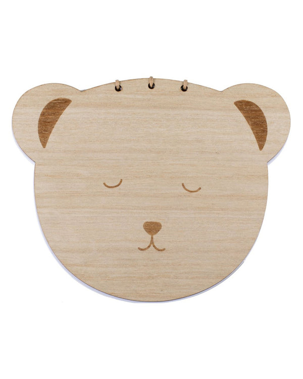 Teddy Bear Wooden Guest Book