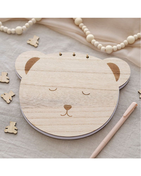 Teddy Bear Wooden Guest Book
