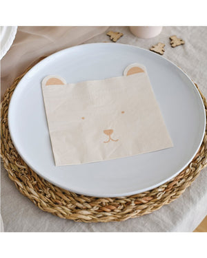 Teddy Bear Napkins Pack of 16