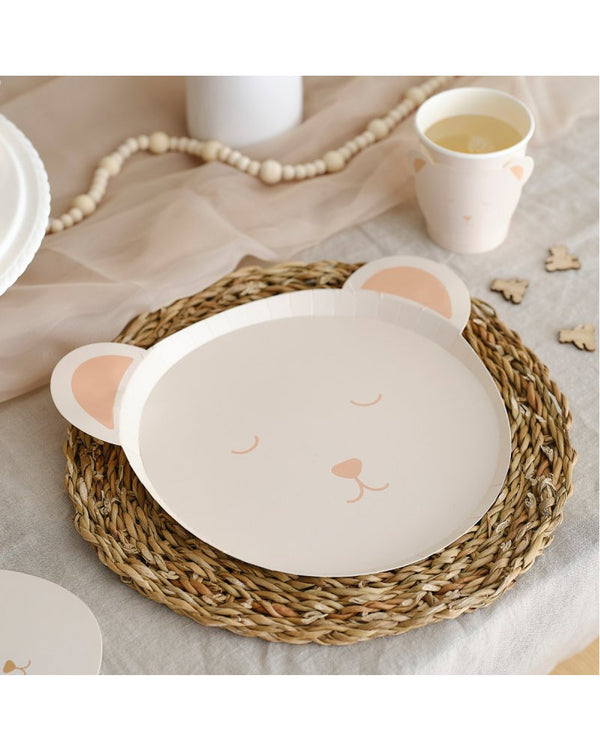 Teddy Bear Plates Pack of 8