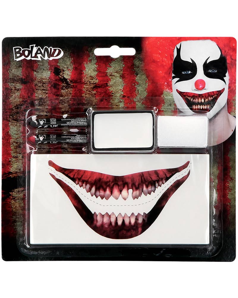 Terrible Clown Face Paint Set For Halloween