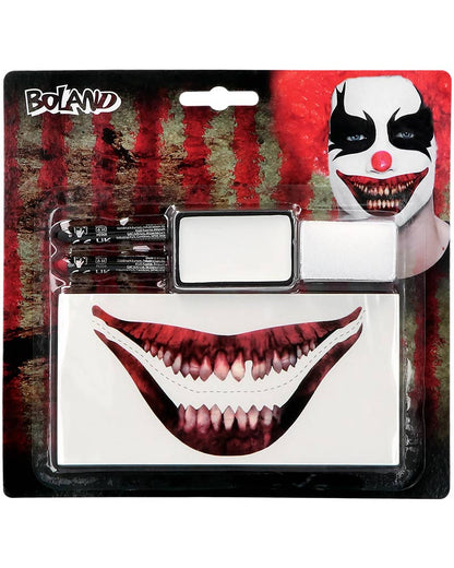 Terrible Clown Face Paint Set For Halloween