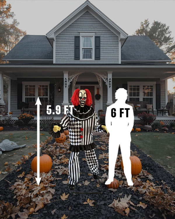 Terrifying Clown Animated Decoration 1.8m