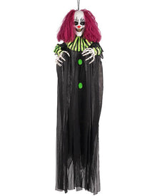 Terror Clown Animated Hanging Halloween Decoration 1.3m