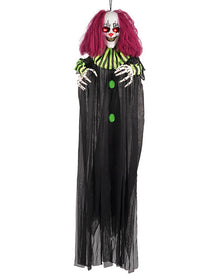Terror Clown Animated Hanging Halloween Decoration 1.3m