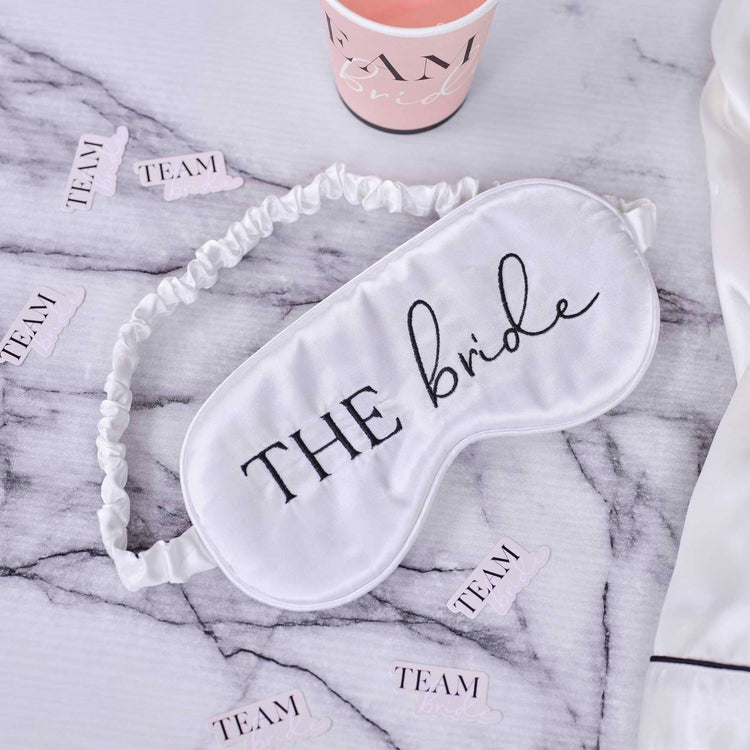 Future Mrs White Satin Bride Sleep Mask