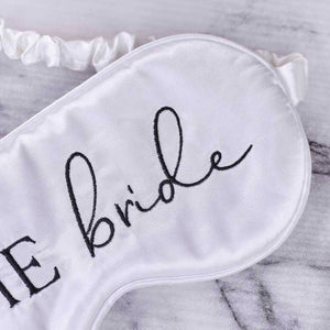 Future Mrs White Satin Bride Sleep Mask