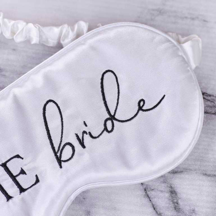 Future Mrs White Satin Bride Sleep Mask