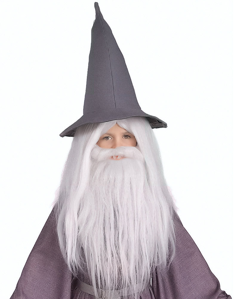 The Lord of the Rings Gandalf Long Grey Kids Wig and Beard Set