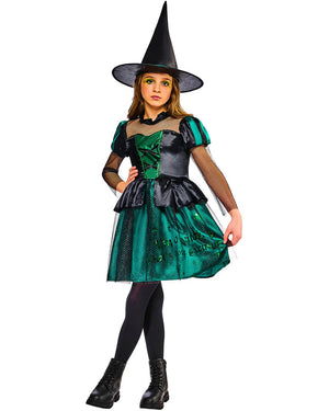 The Wizard Of Oz Wicked Witch Deluxe Girls Costume