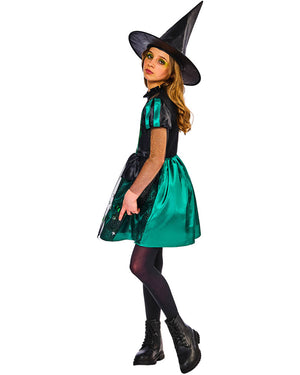 The Wizard Of Oz Wicked Witch Deluxe Girls Costume