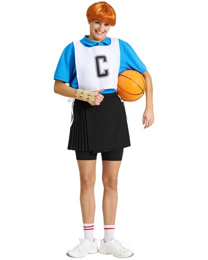 Shazza Deluxe Wig and Netball Bib Set