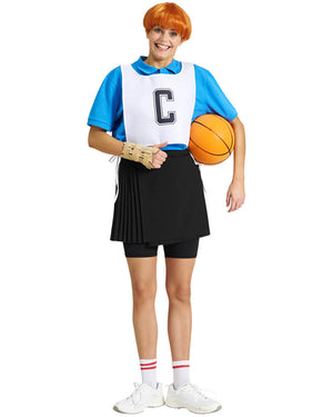 Shazza Deluxe Wig and Netball Bib Set