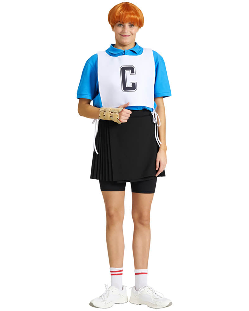 The Hornbag and Shazza Deluxe Wig Iron On and Netball Bib Kit