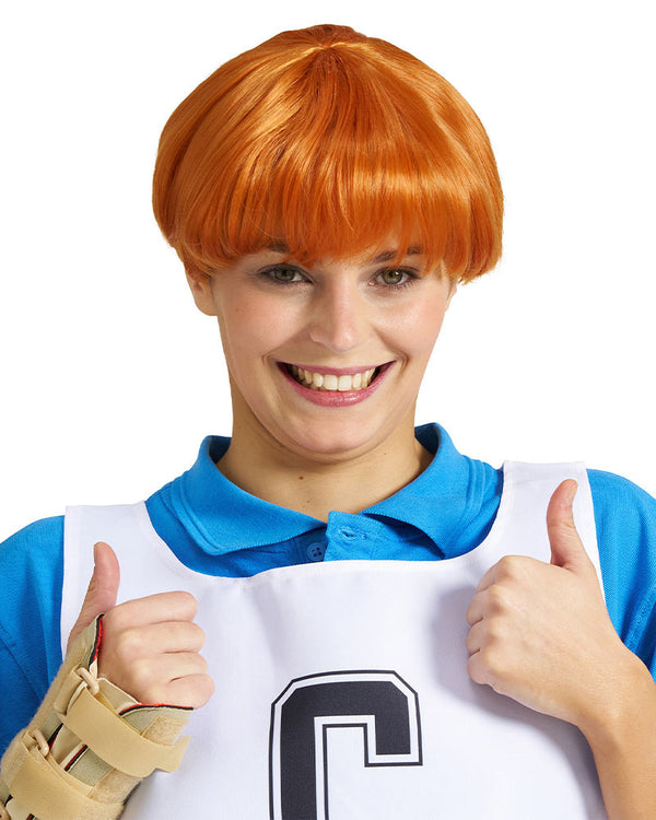 Shazza Deluxe Wig and Netball Bib Set