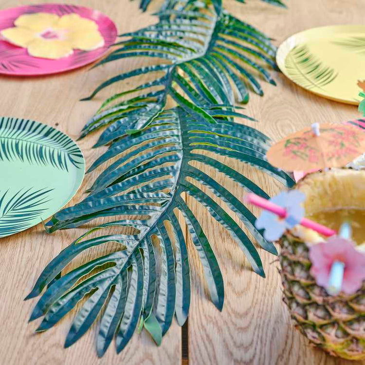 Tiki Tropics Palm Leaf Foliage Stems Decoration Kit