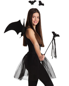 Bat Tiara Wand Wings and Tutu Kids Set For Halloween